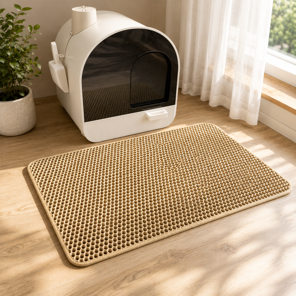 CleanPaw™ – Tapis de Litière Anti-Déchets