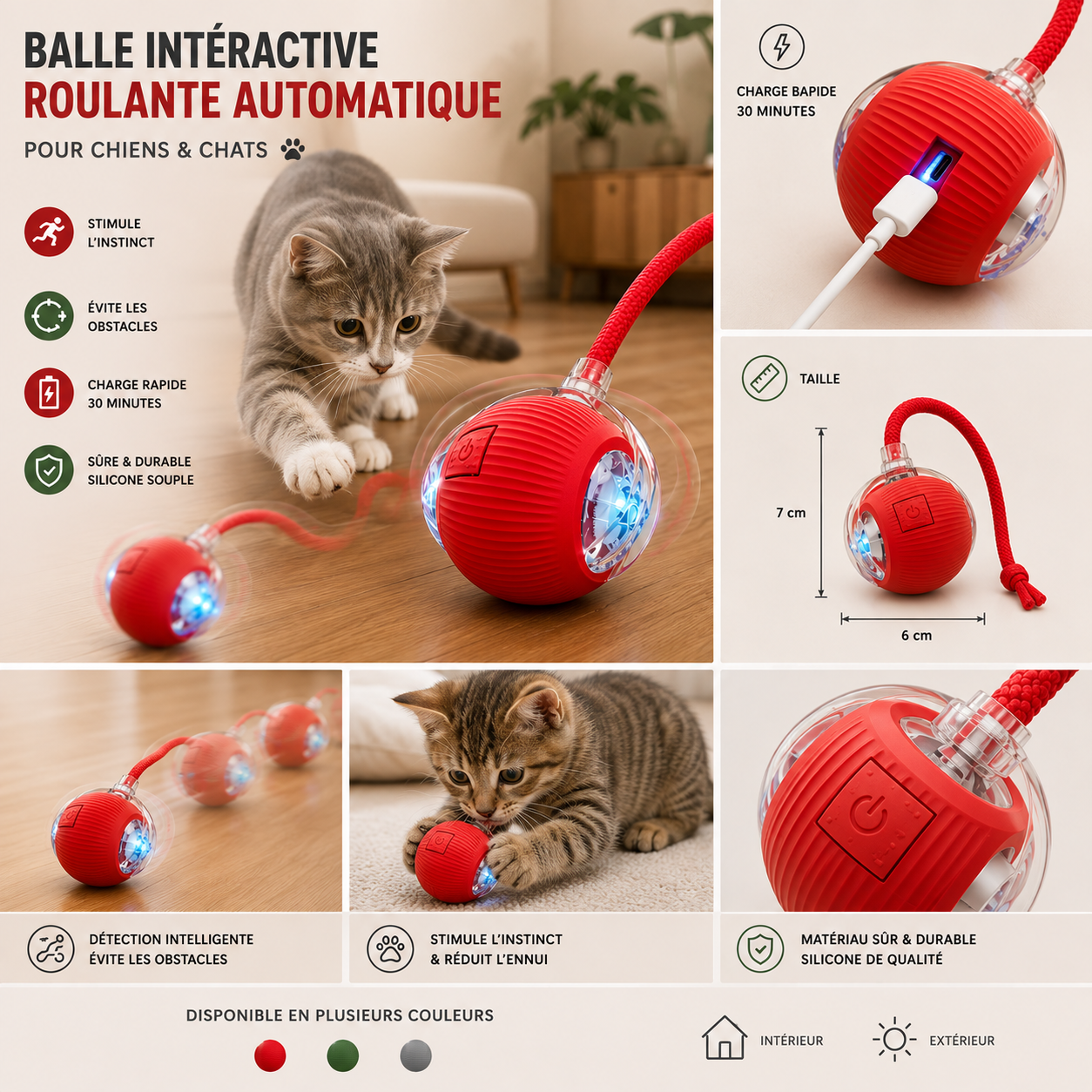 SmartBall™ – Jouet Intelligent pour Chien et Chat